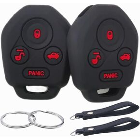 Silicone Rubber Key Fob Cover Compatible with 2008-2023 Subaru Crosstrek Forester Impreza Legacy Outback Tribeca WRX STI XV Crosstrek Ascent (Black Black)