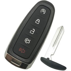 Replacement Key Fob Cover Case fit for 2011-2016 Ford Edge Escape Explorer Focus Flex Taurus Fusion Lincoln MKS MKT MKX CMX Keyless Entry Key Fob Shell (Black)