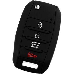 KeyGuardz Keyless Entry Remote Car Key Fob Outer Shell Cover Soft Rubber Protective Case For Kia Hyundai OSLOKA-875T, TQ8-RKE-4F19
