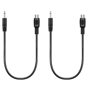 2 Pack 3.5mm 1/8" TS Mono Male to Single RCA Female Jack Plug Adapter Connector Converter Audio Video Cable Cord