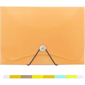 13 Pocket Expanding File Folder Letter Size Accordion File Organizer, Plastic Document Folder with Labels, Portable Accordion Folder for Office, School, Home, Car (Lightblue)