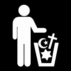 Trash Religion Weatherproof Vinyl Decal - [White][5"]
