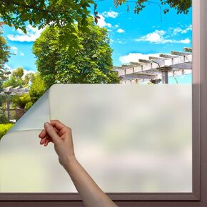 BDF 1PFR Window Film Frosted Privacy Static Cling Non-Adhesive (Opaque) (36in X 07ft)