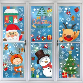 9 Sheets Window Clings for Summer Glass Windows, Beach Pool Party Window Decals Supplies, Ice Cream Flower Starfish Window Stickers for Window Wall Art Decorations