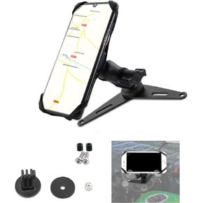GUAIMI Motorcycle Phone Mount 360° Rotation Cellphone Holder with Camera Rack GPS Phone Holder Bracket for Kawasaki Ninja 400 2018-2020