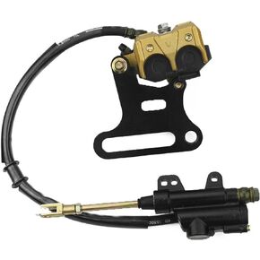 GOOFIT 12mm Rear Hydraulic Caliper Brake Master Cylinder Assembly Replacement for 70cc 110cc 125cc 140cc 150cc 250cc Quad Dirt Bike ATV Buggy Motorcycle
