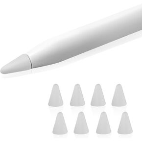 TechMatte Apple Pencil Tip Cover (40-Pack, Clear) Drawing Increased Friction Tool Compatible with Apple Pencil 1 and 2