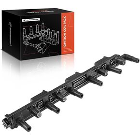 A-Premium Engine Ignition Coil Packs Compatible with Jeep L6 4.0L Engine - Cherokee 2000-2001, TJ 2000-2006, Wrangler 2000-2006, Grand Cherokee 2000-2004