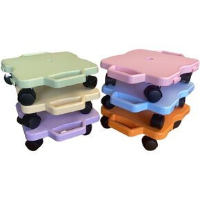 Educational Plastic Scooter Board with Safety Handles and Connector | 16" x 12" inches | Perfect for Kids, Teens, Adults | PE, Gym Class, Daycare, Preschool Development, Games