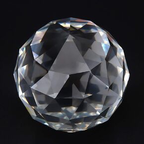HEEPDD Clear Prisms Ball, Glass Crystal Ball Crystal Suncatcher Ball Sparkle Rainbow Prism Globe Paperweight for Home Window Decor Christmas Wedding(60MM/2.36in)