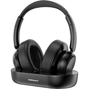 Wireless Headphones for TV - BKM500 TV Headphones Wireless with Transmitter(Optical, AUX and RCA Output), Plug & Play, 35 Hours, 3 Equalizer Modes Adjustable