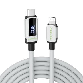 كابل USB C إلى Lightning بطول 4FT لشاحن iPhone السريع PD 30W متوافق مع iPhone 14 13 12 11 Pro Max XS XR X 8 7 Plus AirPods Pro والمزيد in Kuwait