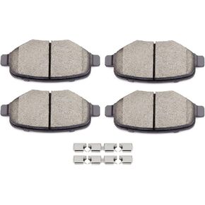 SCITOO Ceramic Brake Pads, 8pcs Front Rear Brake Pads Brakes Kits fit for 11-17 for Ford Explorer,09-19 for Ford Flex,10-19 for Ford Taurus,11 for Lincoln MKS,10-14 for Lincoln MKT