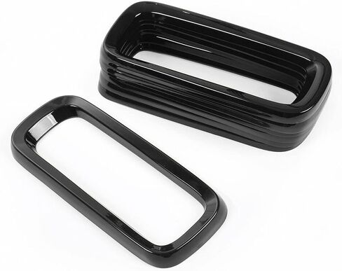 Front Bumper Grill Insert Rings Vent Cover Trim Compatible with Jeep Renegade 2015 2016 2017 2018 Gloss Black (7pcs) in Saudi Arabia