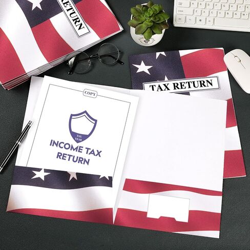 50 Pcs Tax Return Folders 9 X 12 Inch Two Pocket Tax Folders for Tax Preparers Paper File Folders Tax Organizer for Documents Letter in Saudi Arabia