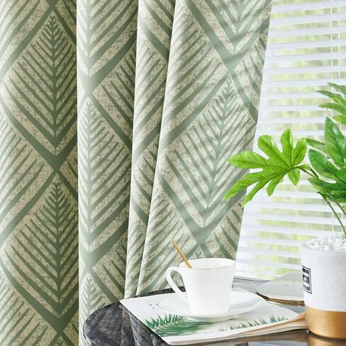 COLLACT 100% Boho Blackout Curtains for Bedroom 63 Inch Length Black on Beige Geometric Stripe Pattern Curtains for Living Room Thermal Insulated Room Darkening Drapes Grommet Window Curtains 2 Panels in Saudi Arabia