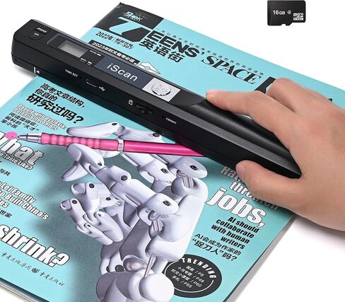 ماسح ضوئي للمستندات مقاس A4 مزود ببطاقة ذاكرة سعة 16 جيجابايت محمول باليد بدقة 900 نقطة في البوصة JPG PDF وماسح ضوئي للصور in Kuwait