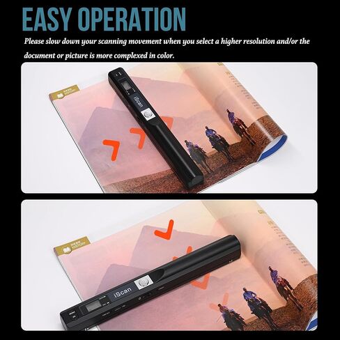 ماسح ضوئي للمستندات مقاس A4 مزود ببطاقة ذاكرة سعة 16 جيجابايت محمول باليد بدقة 900 نقطة في البوصة JPG PDF وماسح ضوئي للصور in Kuwait