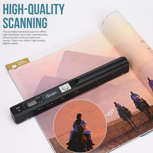 ماسح ضوئي للمستندات مقاس A4 مزود ببطاقة ذاكرة سعة 16 جيجابايت محمول باليد بدقة 900 نقطة في البوصة JPG PDF وماسح ضوئي للصور in Kuwait
