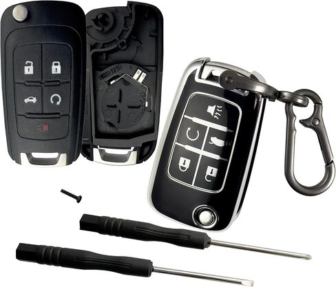 Key Fob Shell for Chevy 2014-2016 Malibu,2011-2016 Cruze,Entry Remote Key Fob with Key Cover Keychain for 2010-2019 Equinox,2012-2017 Sonic,2014-2019 Impala,SS,Camaro in Kuwait