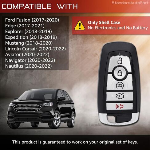 StandardAutoPart Replacement Smart Key Remote Keyless Entry Shell Case Compatible with Ford Fusion Explorer Edge Mustang Expedition M3N-A2C93142600 (e-Key) in Saudi Arabia