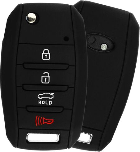 KeyGuardz دخول بدون مفتاح عن بعد مفتاح السيارة فوب غطاء خارجي من المطاط الناعم حافظة واقية لكيا هيونداي OSLOKA-875T، TQ8-RKE-4F19 in Saudi Arabia