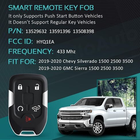 Key Fob for GMC Yukon Chevy Tahoe /Suburban HYQ1AA 2014 2015 2016 2017 Keyless Entry Key Shell case Cover in Kuwait