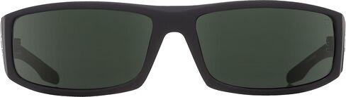 SPY Cooper XL, Rectangular Wrap Sunglasses, Color and Contrast Enhancing Lenses, Matte Black - Grey Lenses in Saudi Arabia