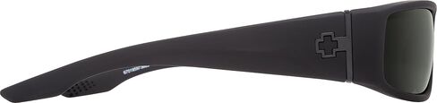 SPY Cooper XL, Rectangular Wrap Sunglasses, Color and Contrast Enhancing Lenses, Matte Black - Grey Lenses in Saudi Arabia