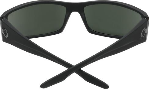 SPY Cooper XL, Rectangular Wrap Sunglasses, Color and Contrast Enhancing Lenses, Matte Black - Grey Lenses in Saudi Arabia