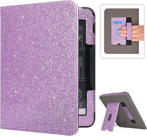 Caweet Case for Nook GlowLight 4 Plus 7.8" 2023 Release, Premium PU Leather Foldable Stand Protective Sleeve Cover with Card Slot and Hand Strap, Almond Blossom in Kuwait