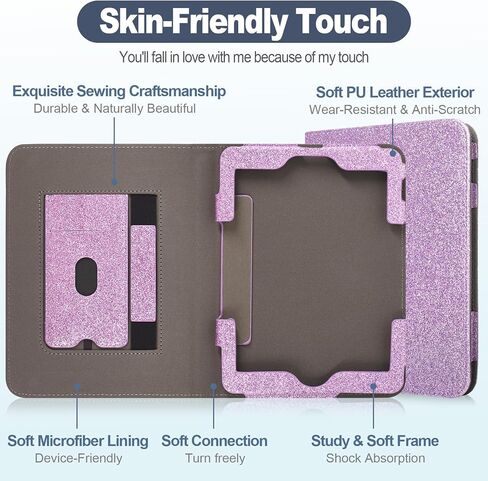 Caweet Case for Nook GlowLight 4 Plus 7.8" 2023 Release, Premium PU Leather Foldable Stand Protective Sleeve Cover with Card Slot and Hand Strap, Almond Blossom in Kuwait