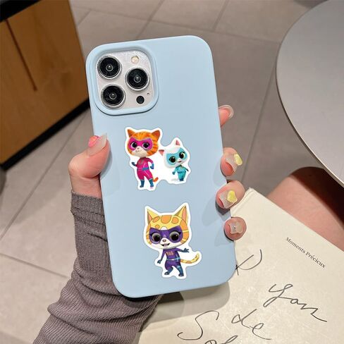 50pcs Super Kitties Animation Stickers for Kids, Dinesy Children's Super Kitties Stickers for Water Bottles,Laptop,Birthday Party Supplies Party Decorations Party Favors, Teens,Girls in Saudi Arabia