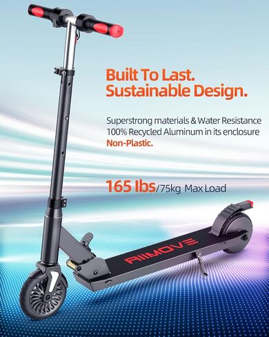 Electric Scooter for Kids Ages 6-16, 150W Motor Up to 11 Mph & 8 Miles, LCD Display, 3 Adjustable Speeds & Heights, Foldable Kids Electric Scooter with Double Braking, Max 165lbs in Saudi Arabia