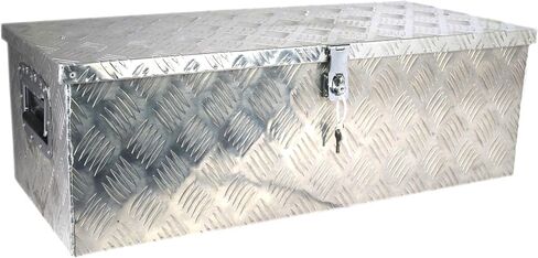 صندوق أدوات ألومنيوم لتخزين المقطورة للشاحنة 76x33.5x24.5 سم، فضي in Saudi Arabia