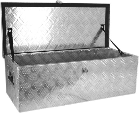 صندوق أدوات ألومنيوم لتخزين المقطورة للشاحنة 76x33.5x24.5 سم، فضي in Saudi Arabia
