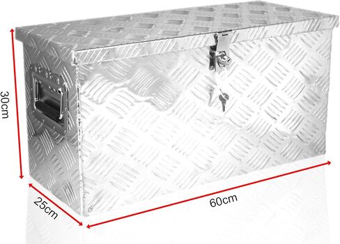 صندوق أدوات ألومنيوم لتخزين المقطورة للشاحنة 76x33.5x24.5 سم، فضي in Saudi Arabia