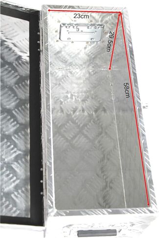 صندوق أدوات ألومنيوم لتخزين المقطورة للشاحنة 76x33.5x24.5 سم، فضي in Saudi Arabia
