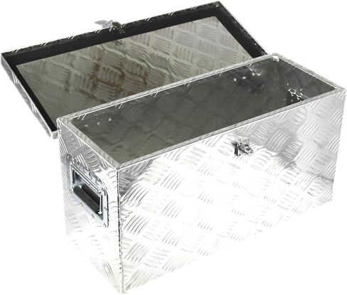 صندوق أدوات ألومنيوم لتخزين المقطورة للشاحنة 76x33.5x24.5 سم، فضي in Saudi Arabia