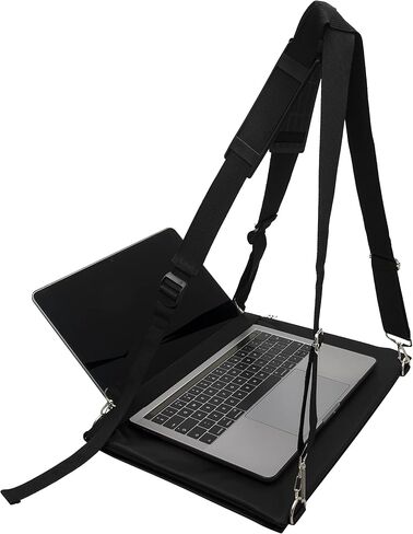 Laptop Harness - Walking Desk-Hands Free Portable Wearable Desk with Adjustable Straps for up to 16" Laptop, MacBook, Notebook- Complete with Microfiber Cloth in Saudi Arabia