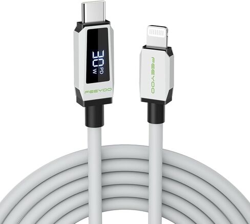 كابل USB C إلى Lightning بطول 4FT لشاحن iPhone السريع PD 30W متوافق مع iPhone 14 13 12 11 Pro Max XS XR X 8 7 Plus AirPods Pro والمزيد in Kuwait