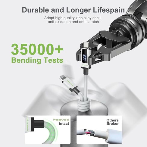 كابل USB C إلى Lightning بطول 4FT لشاحن iPhone السريع PD 30W متوافق مع iPhone 14 13 12 11 Pro Max XS XR X 8 7 Plus AirPods Pro والمزيد in Kuwait