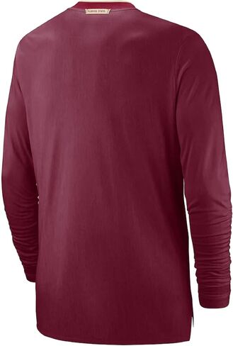 Nike Men's Florida State Seminoles Heathered Garnet Coaches Sideline Performance Quarter-Zip Jacket in Saudi Arabia