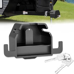 Trailer Hitch Lock, Heavy-Duty Steel Trailer Lock Fits for 2" and 2-5/16"-Inch Couplers, Anti-Theft Trailer Towing Hitch Locks with Key Design, Trailer Tongue Locks for Trailers Boats Rvs Trucks