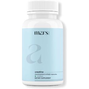 mars by GHC Micronized Creatine Monohydrate Caps with Shilajit & Ashwagandha (120N) | Overall Well-Being - Pack of 1