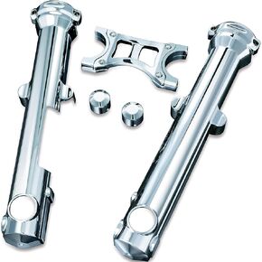 Kuryakyn 7202 Motorcycle Accent Accessory: Fork Skin Kit for 2004-17 Harley-Davidson Sportster Motorcycles with Single Disc Front End, Chrome