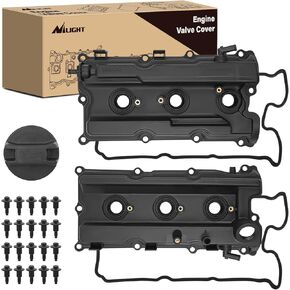 Nilight Pair Engine Valve Cover for Nissan Frontier 2005-2019, NV1500 NV2500 NV3500 2012 2013 2014 2015 2016 2017 2018 2019, Pathfinder 2005 2006 2007 2008 2009 2010 2011 2012, Xterra 2005-2015