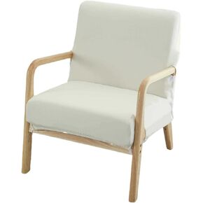 Stretch Mid Century Modern Chair Cover, Solid Accent Chair slipcover,Fabric Single Sofa Armchair for Living Room, Bedroom, Balcony (Dark Grey,Single)