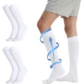 MONFOOT MENN MEN/WIMEN 3 أزواج 15-20MMHG جوارب الضغط - أفضل جوارب الدورة الدموية للممرضات ، الرياضية ، السفر