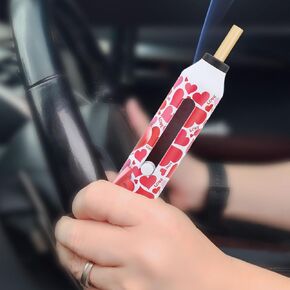 chiciris handheld deystray ، حامل السجائر المحمولة صينية الرماد للمكتب المنزلي التدخين في الهواء الطلق ، 5.5in (القلب)